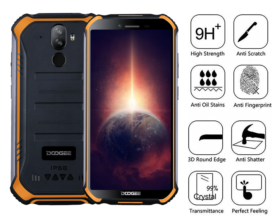 Bakeey-123PCS-for-Doogee-S40-Pro-Front-Film-9H-Anti-Explosion-Anti-Fingerprint-Tempered-Glass-Screen-1868176-2